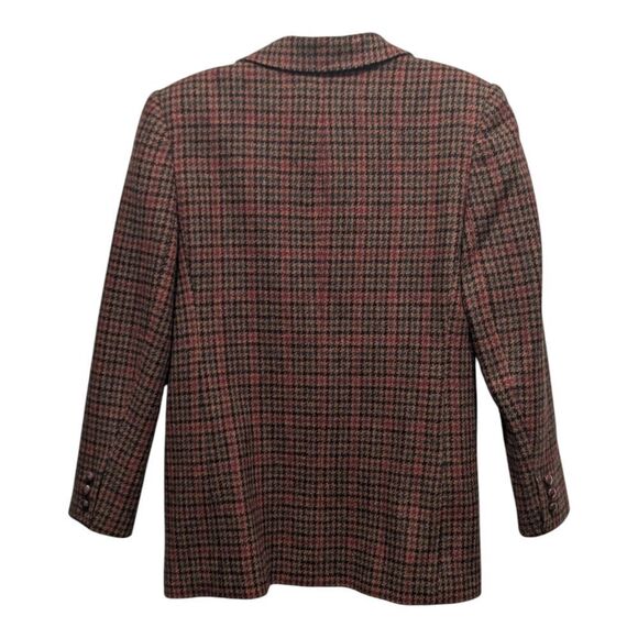 Vintage Giorgio Sant Angelo 100% Wool Houndstooth Preppy Academia Jacket, 10 - Picture 5 of 8